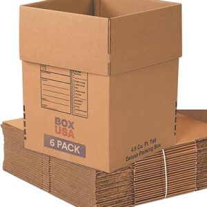 BOX USA Moving Boxes Large Heavy Duty 18x18x24 (6-Pack) Corrugated Cardboard Box for Shipping, Mailing, Packing, Packaging and Storage 18″L…