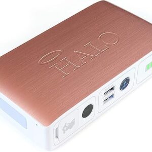 HALO Bolt Compact Portable – Car Battery Jump Starter with 2 USB Ports to Charger Devices, Portable – Rose Gold