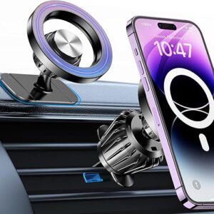 for Magsafe Car Mount【20 Strong Magnets】Magnetic Phone Holder for Car Phone Holder Mount Dash【360°】Cell Phone Holders for Your Car Accessor…