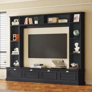 Ball & Cast 104.2″ TV Stand for TVs up to 78″,Large Wall Unit Entertainment Center with Storage Cabinets and Open Shelves,Modern TV Console…