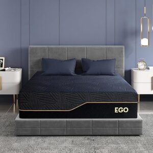 EGOHOME 14 Inch King Size Memory Foam Mattress for Back Pain, Cooling Copper Gel Bed in a Box, Foam Made in USA, CertiPUR-US Certified, The…