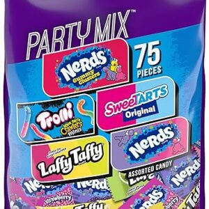 SweeTARTS Variety Party Mix, Individually Wrapped Assorted Candy, 28.6 Ounce (75 Count)
