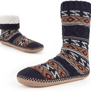 Cozylook Men’s Fleece Lined Slipper Socks