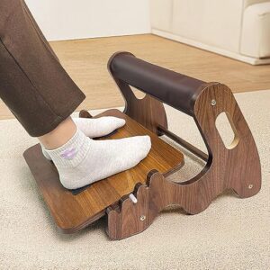Foot Rest for Under Desk at Work, Adjustable Rocking Foot stools for Under Office Desk with 3 Height Positions and Soft Crossbar, Ergonomic Foot Rest with Anti-Slip Surface for Home, Office