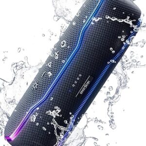 Portable Bluetooth Speaker, IPX7 Waterproof Wireless Speakers with Colorful Flashing Lights, 25W Super Bass 24H Playtime, 100ft Range, TWS …