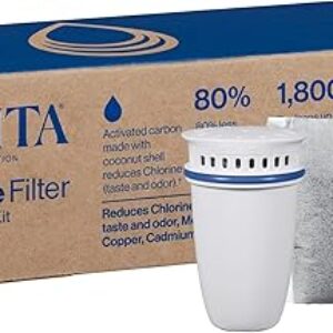 Brita Refillable Filter Starter Kit for Pitchers and Dispensers, BPA-Free, 80% Less Plastic*, Each Lasts Two Months, Includes 1 Shell and 3 Refillable Water Filters