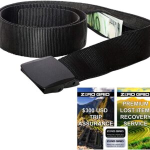 Travel Security Belt – Hidden Money Belt Pouch – TSA Approved Anti-Theft Concealable Design with Zipper Pocket for Cash, Card, Accessories -…