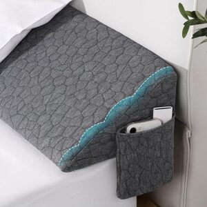 Teemour Twin Size (39″x10″x6″) Bed Wedge Pillow Headboard Pillow Mattress Wedge Triangle Pillow Long Bolster Pillow Bed Gap Filler (0-7″) M…