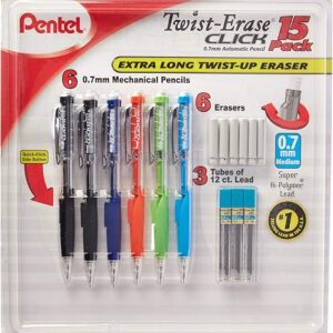 Pentel Twist-Erase 0.7mm Mechanical Pencils Set