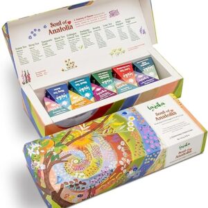 Lazika Tea Variety Pack, Black, Green and Herbal Tea Assortment, Tea Sampler Gift Set, Assorted Tea Variety Pack with Pyramid Tea Bags, Tea…