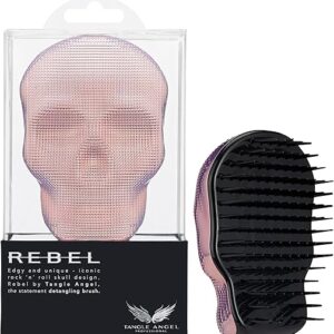 Tangle Angel Detangler Hair Brush – Heat & Water Resistant Compact Hair Brush Skull Design – Detangling Brush for Shower & Blow Drying – An…