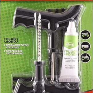 Slime 2040-A Tire Repair Plug Kit, Deluxe, Contains Strings, Tools and Glue, 11 Pieces