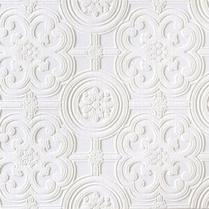 Brewster RD80029 Egon Textured Vinyl Wallpaper, Paintable,White, 20.9x2x2