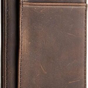 Travelambo Slim Wallet Front Pocket Minimalist Leather RFID Blocking Medium Size