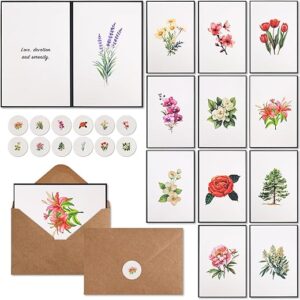 36 Pack Blank Cards and Envelopes, Watercolor Greeting Cards 4″ x 6″, Meaningful and Elegant Floral Note Card with Seal Stickers, Stationar…
