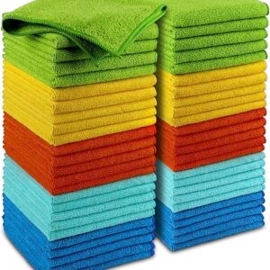 AIDEA Microfiber Cleaning Cloths, 50PK, Microfiber Towels for Cars, Premium All Purpose Car Cloth, Dusting Cloth Cleaning Rags, Absorbent T…