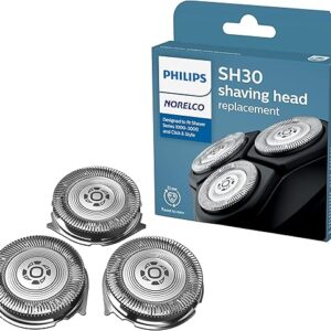 Philips Norelco SH30/52 Shaving Heads, Compatible with Philips Shavers Series 1000, 3000 and 5000, Powerful Performance, Self-Sharpening, 3 …