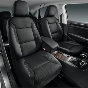 Skechers Memory Foam Leather Car Seat Covers, Air Cool Mesh Thick Seat Covers, Two Front car seat Protector, Airbag Compatible, Automotive …