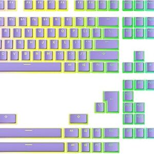 Ranked Pudding v2 PBT Keycaps | 145 Double Shot Translucent ANSI US & ISO Layout | OEM Profile for Full Size, TKL, 75%, 65% and 60% RGB Mec…