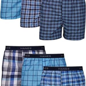 Hanes Men’s Tagless Boxer Underwear, Exposed Waistband, Multi-packs Available
