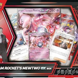 Pokemon TCG: Team Rocket’s Mewtwo ex Box – 4 Packs, Promos