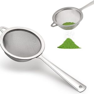 Matcha Sifter | Tea Strainer | Very Fine Mesh | Stainless Steel | Eliminate Clumps In Matcha Green Tea Powder