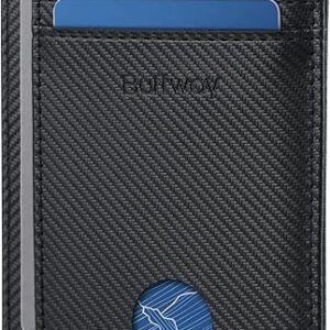Buffway Slim Minimalist Front Pocket RFID Blocking Leather Wallets for Men and Women
