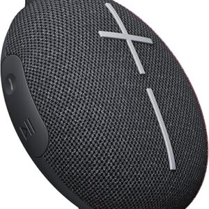 Ultimate Ears MINIROLL Ultra-Portable Waterproof Bluetooth Speaker, Big Bass, IP67 Dustproof, 131 ft (40 m) Range – Gentle Black