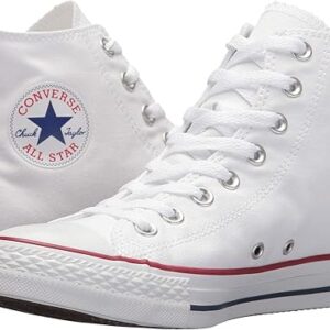 Converse Women’s High top Sneaker, White Optical White, Men’s 5, Women’s 7 Medium