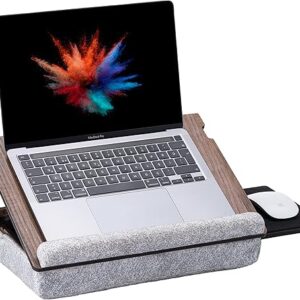 Laptop Tray – Lap Tray with Cushion, Laptop Table for Bed & Sofa, Adjustable Lap Desk, Portable Bed Table for Work & Study, Ergonomic Woode…
