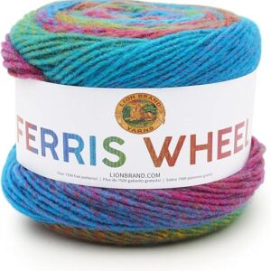 Lion Brand Yarn Ferris Wheel Yarn, Roving Multicolor Yarn for Knitting, Crocheting, and Crafts, 1 Pack, Sprinkles