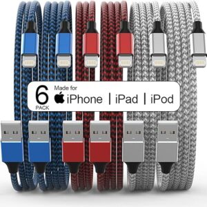 Apple MFi Certified 6-Pack Fast Charging Cables