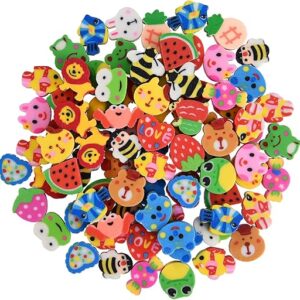 400PCS Cute Fruit Animal Erasers for Kids