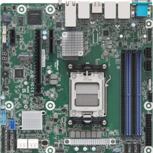 AsRock Rack B650D4U-2L2T/BCM Micro-ATX Server Motherboard Single Socket AMD Ryzen 7000 Series Processors (LGA 1718) B650E PCIe 5.0 Dual 10G…