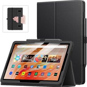 MoKo Case Fits All-New Amazon Kindle Fire HD 10 & 10 Plus Tablet (13th/11th Generation, 2023/2021 Release) 10.1″ – Slim Folding Stand Cover…