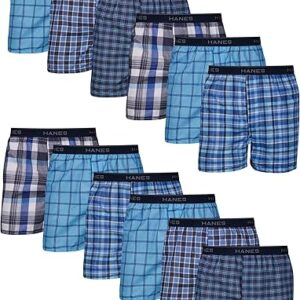 Hanes Men’s Tagless Boxer Underwear, Exposed Waistband, Multi-packs Available