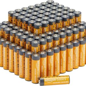 Amazon Basics 100-Pack AA Alkaline High-Performance Batteries, 1.5 Volt, 10-Year Shelf Life