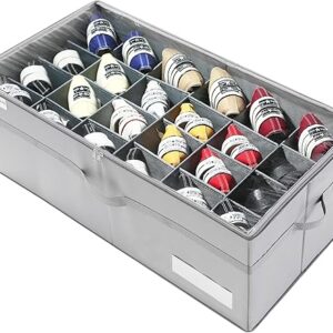 Shoe Organizer for Closet, Fits 24 Pairs, Large Shoe Box Storage Containers, Clear Foldable Shoe Storage Bins w/Bottom Support, Space Saving…