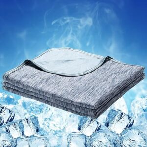 LUXEAR Cooling Blanket Japanese Q-Max 0.4 Technology Keep Cool in Hot Summer, King Size Blanket for Adults, Children, Babies. Mica Nylon an…