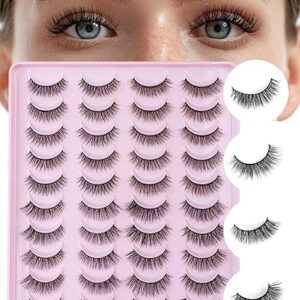 CALAILIS 20 Pairs Natural Look False Lashes