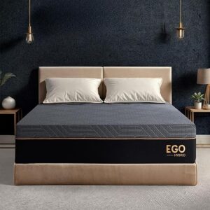 EGOHOME Hybrid Full Mattress 12 Inch, Cooling Gel Mattress, Comfort Foam & Pocket Spring Bed in a Box, Targeted Support Pressure Relief Mat…