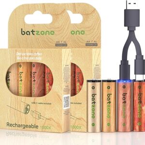 8-Pack Premium AA Lithium Rechargeable Batteries,High-Capacity,USB-C 2H Fast Charge,1.5V Stable Output for Xbox Controllers & Wireless Mice…