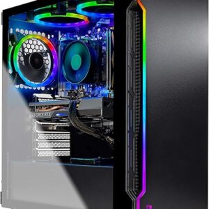 Skytech Shadow 3.0 Gaming PC Desktop – AMD Ryzen 5 3600 3.6GHz, RTX 3060 Ti 8GB GDDR6, 16GB DDR4 3200, 1TB NVMe SSD, 600W Gold PSU, RGB Fan…