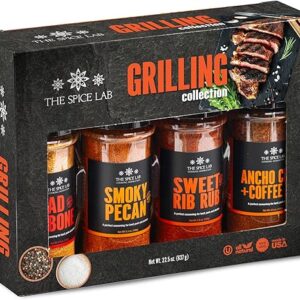 The Spice Lab BBQ Barbecue Spices and Seasonings Set – Ultimate Grilling Accessories Set – Gift Kit for Barbecues, Grilling, and Smoking – …