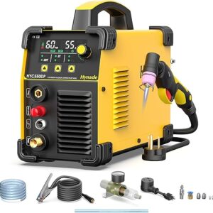 hynade Plasma Cutter, 55Amps 110/220V Dual Voltage Pilot Arc Plasma Cutter, Digital Screen Display Plasma Cutting Machine (HYC550DP 110/220V)