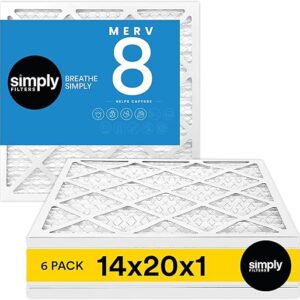 Simply 14x20x1 MERV 8 Air Filter 6 Pack