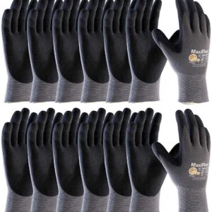MaxiFlex 34-874 Work Gloves Nitrile MicroFoam Grip Palm and Fingers Excellent Grip and Abrasion Resistance