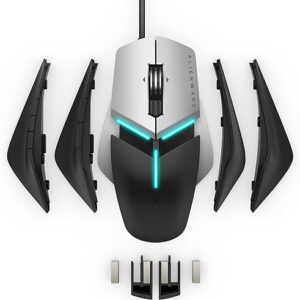 Dell Alienware AW958 Elite Gaming Mouse, Customisable AlienFX Lighting, 9/13 Programmable Buttons, Extended Grip Thumb Support and Full Customisation Options