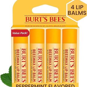 Burt’s Bees Lip Balm – Original Beeswax, Lip Moisturizer With Responsibly Sourced Beeswax, Tint-Free, Natural Origin Conditioning Treatment…