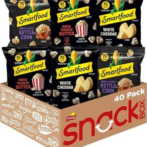 Smartfood Popcorn, Variety Pack, 0.5 Ounce (Pack of 40)